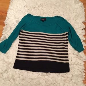 Color block striped sweater