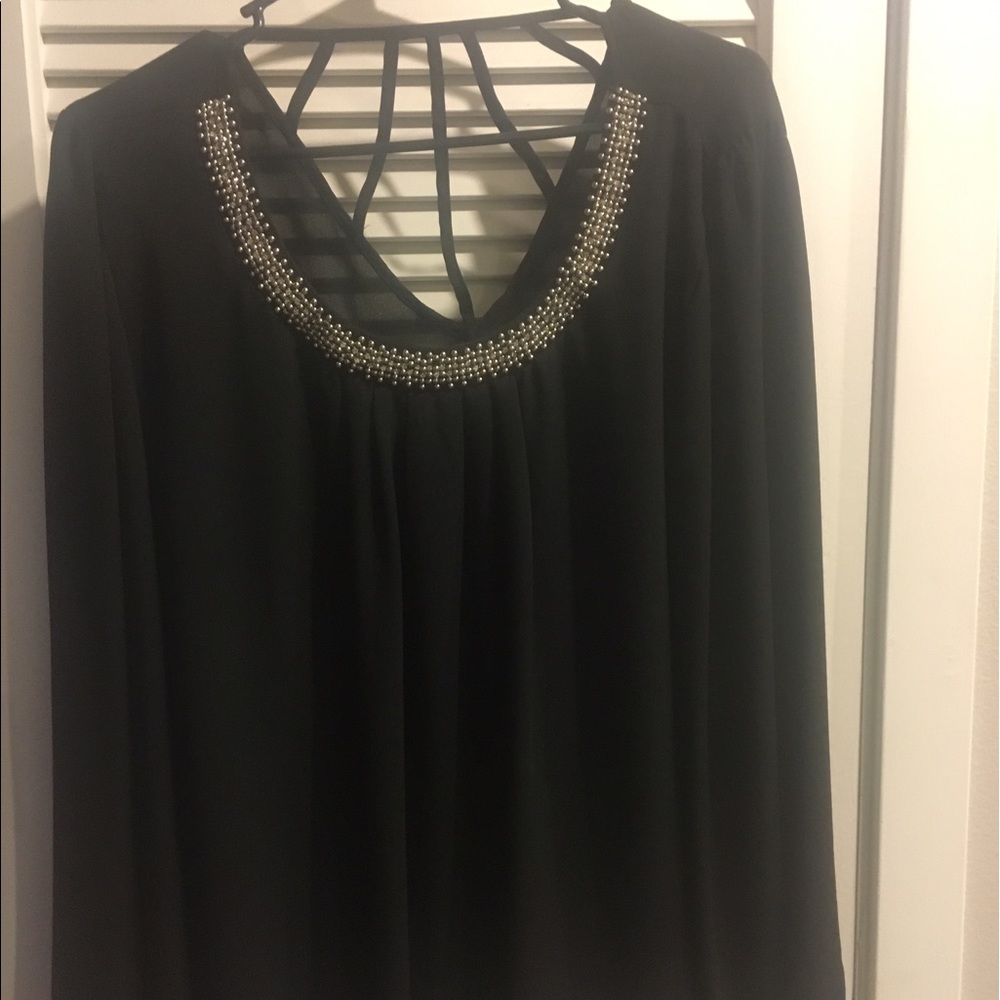 Black chiffon blouse
