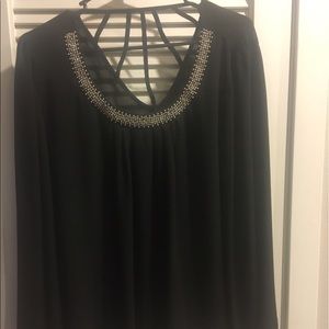 Black chiffon blouse