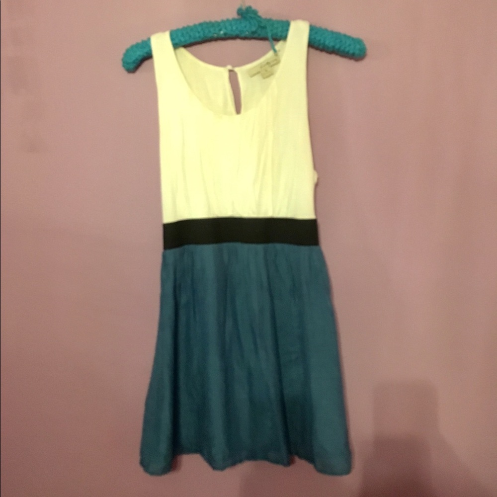 Summer Silk Dress, keyhole back, Twenty One, Med