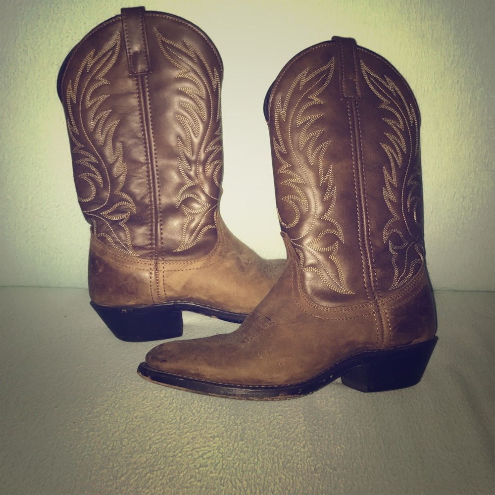 Brown Cowboy Boots Size 7