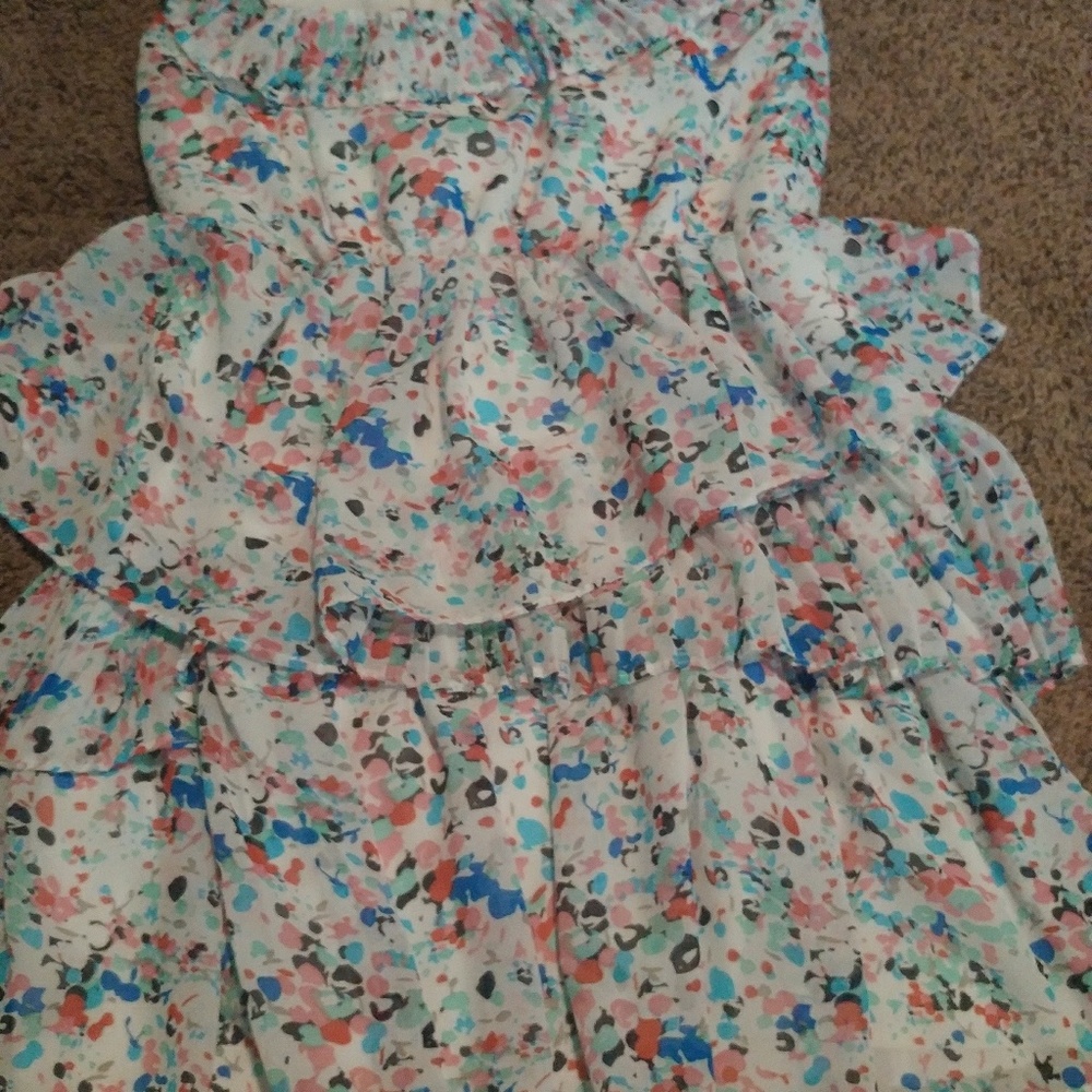 Floral print 1 shoulder dress