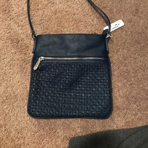 Navy blue cross body purse