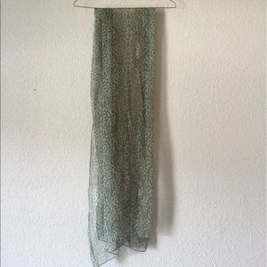 Green Leopard Print Scarf