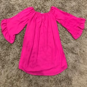 Fuchsia Bell Sleeved Dress