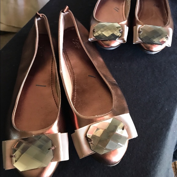 50 off Gap kids Other Girls bronze dress slip on shoes Gap 11 and 1