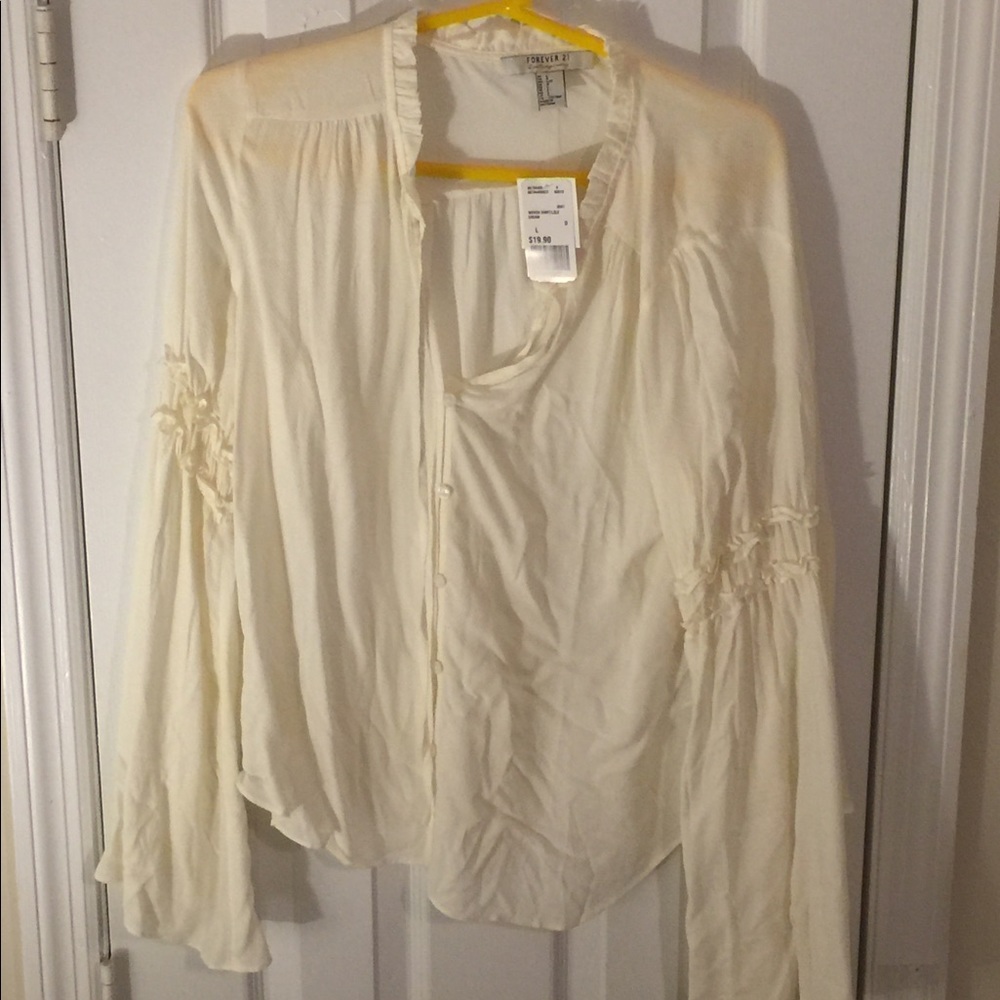 Forever 21 Woven Peasant Top