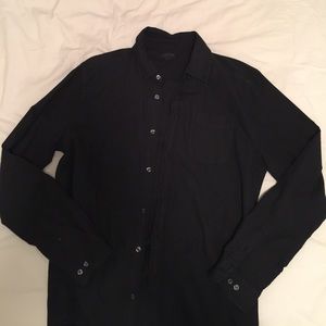Black button up collared shirt