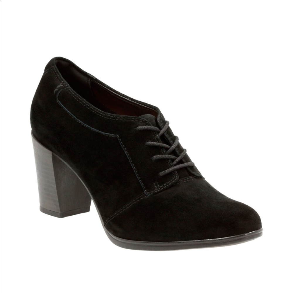 Brand new Clarks black suede bootie ankle boot