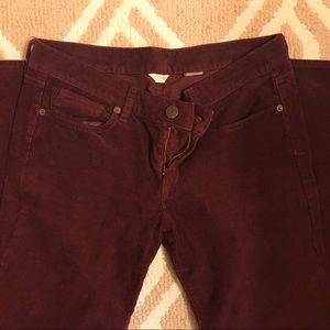 J.Crew Burgundy Cords - Size 30