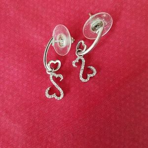 Jane Seymour open heart diamond earrings