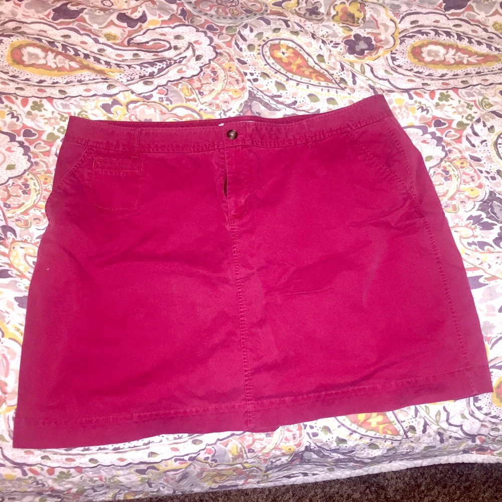 Red Cotton Skirt