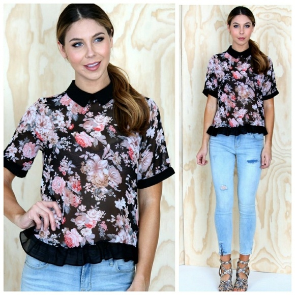 BUY 1, GET 1 FREE! Plus size: Collar Top - Picture 6 of 7