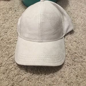 Suede cream hat!