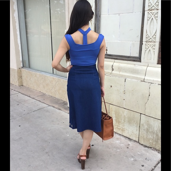 Denim Flare Skirt-5✨Rated - Picture 3 of 4