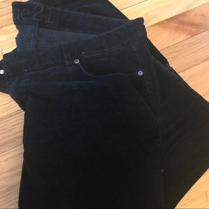 Black corduroy pants