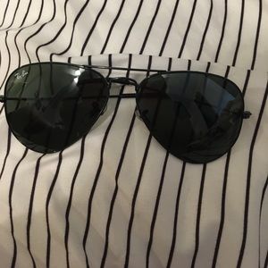 58mm ALL Black Ray Ban Aviators