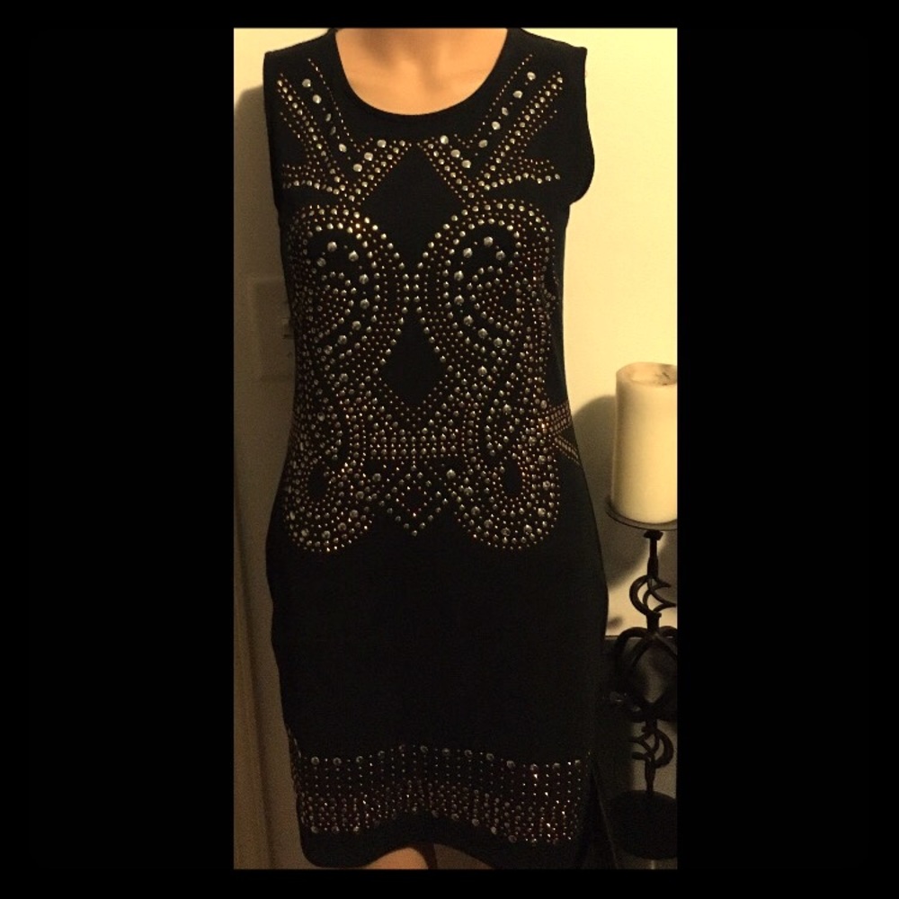 Chic Embezzled Black Dress