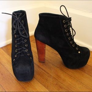 Jeffrey Campbell Lita in Suede Black