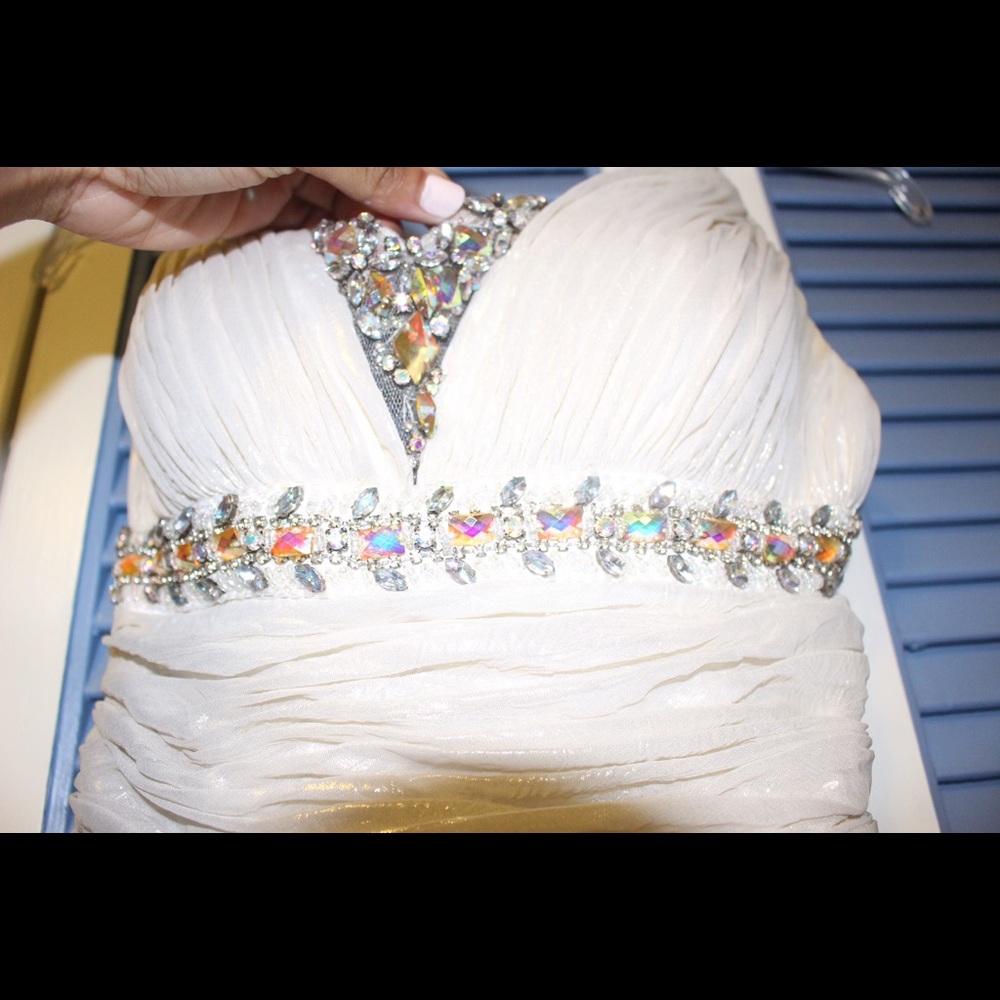 Tony Bowls Gold Evening Gown