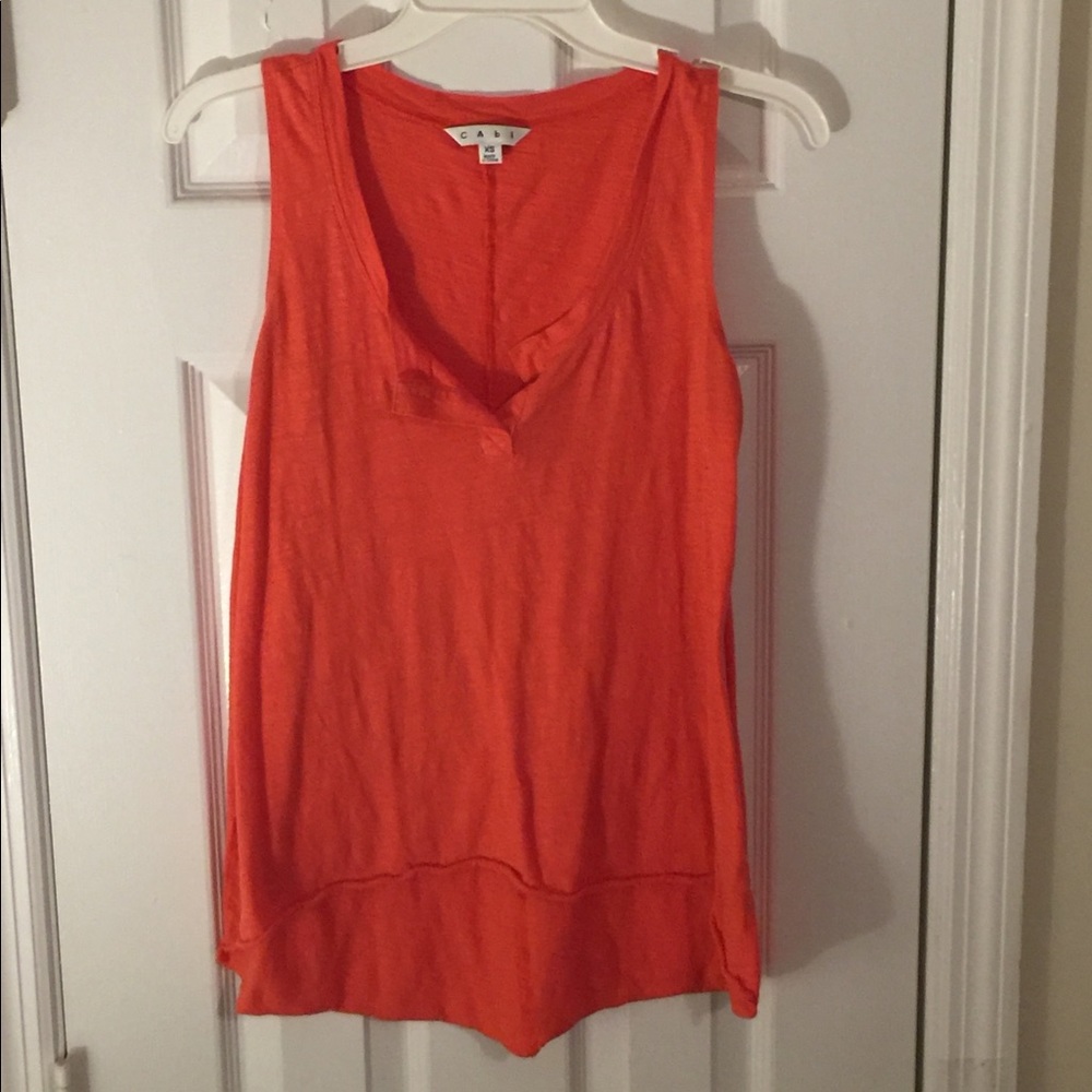 Cabi Orange Sleeveless Shirt