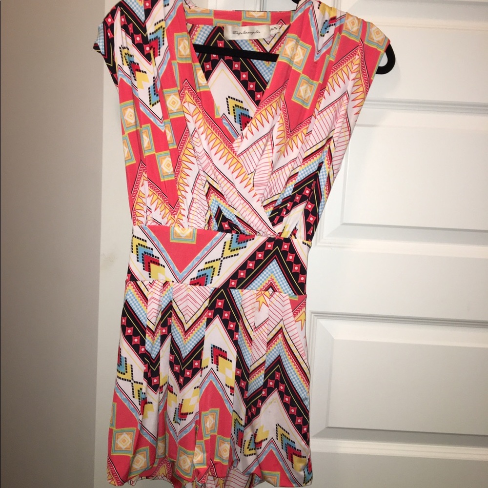 Silk Aztec print romper