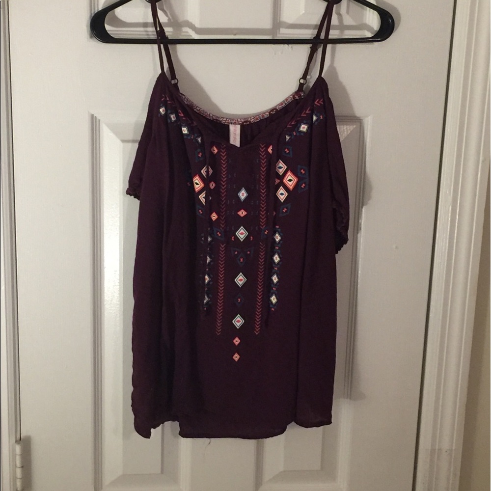 Xhileration off the shoulder top