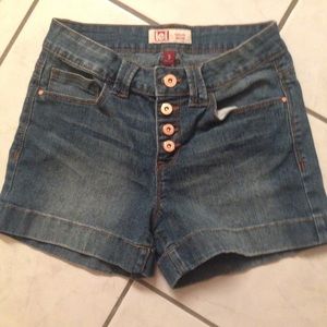 LEI Tatum High Waisted Denim Shorts