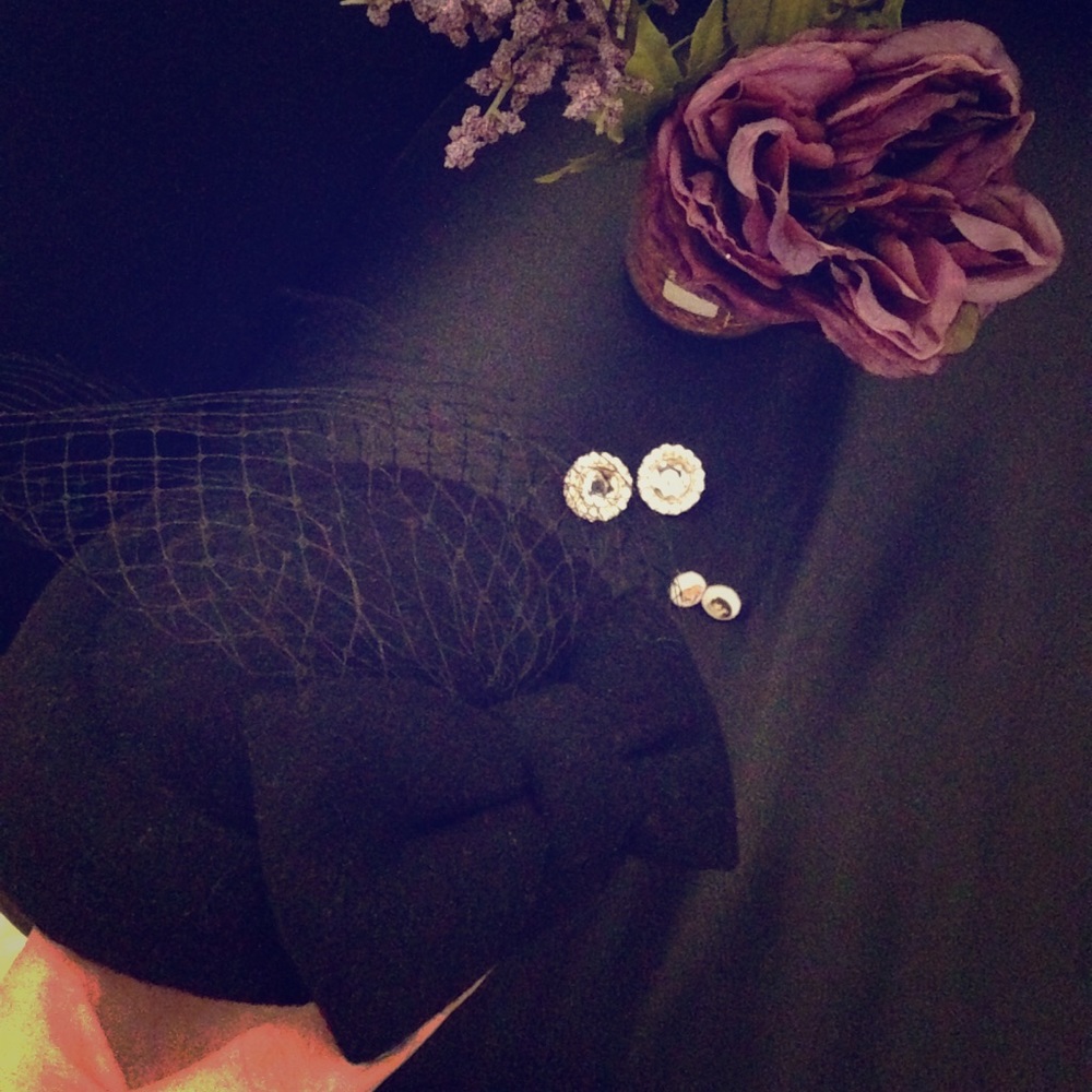 50s style hat+ earring sets