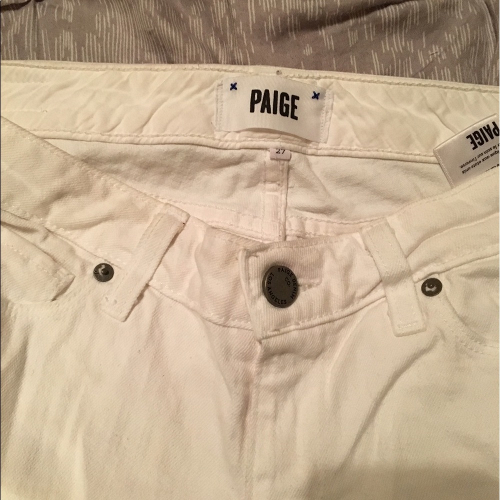 Paige white skinny jeans
