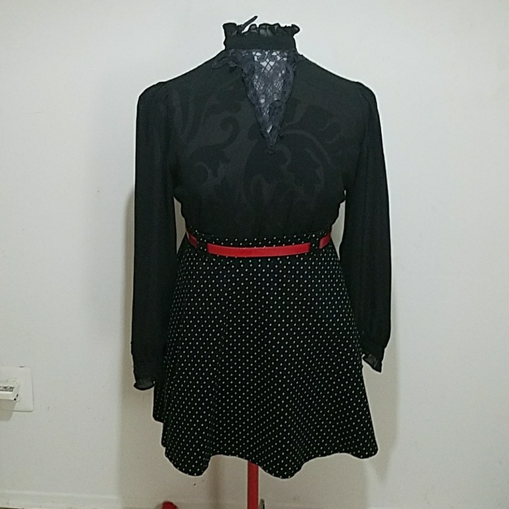 Vintage style black blouse