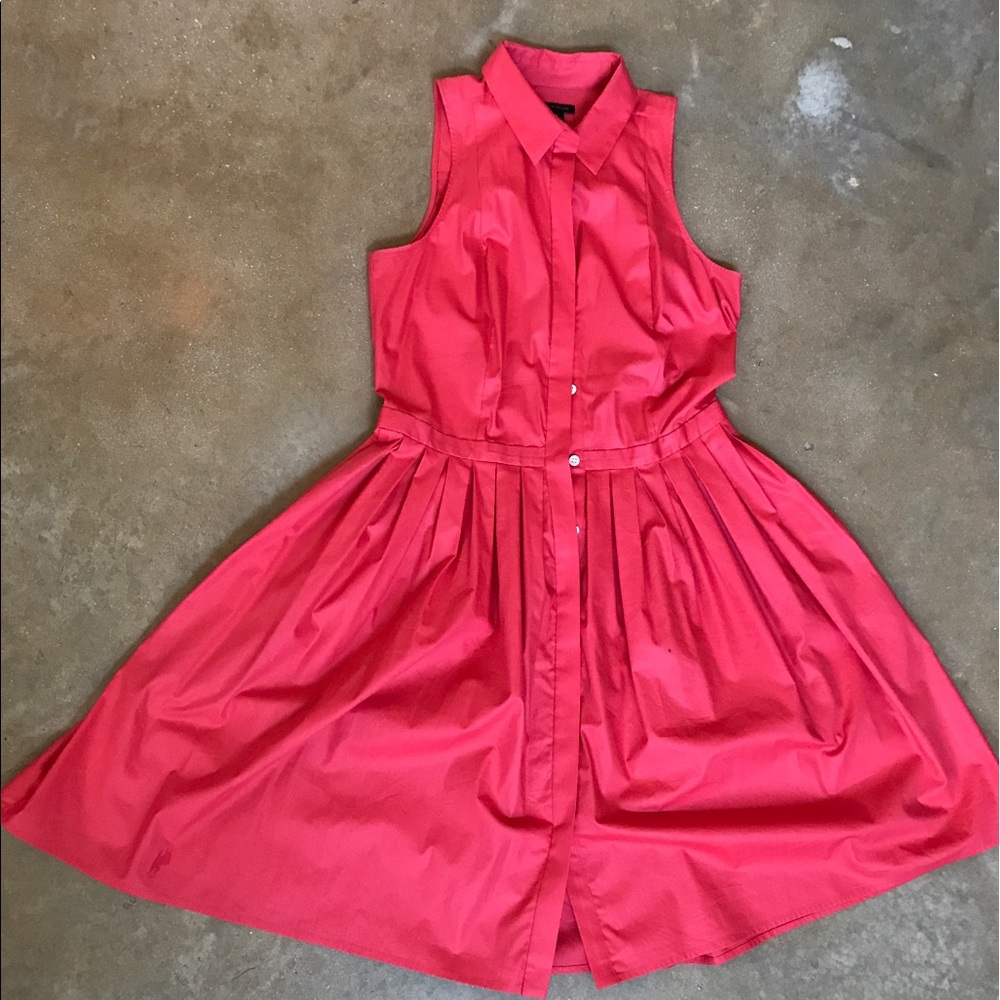 Ann Taylor pink Collared Dress sz 6