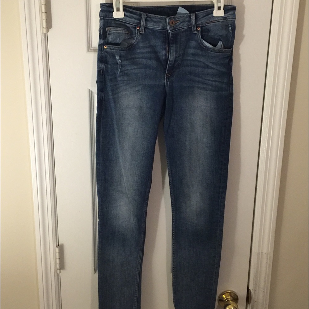 Blue High-Waisted Skinny Jeans