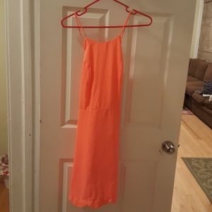 Neon peach summer dress