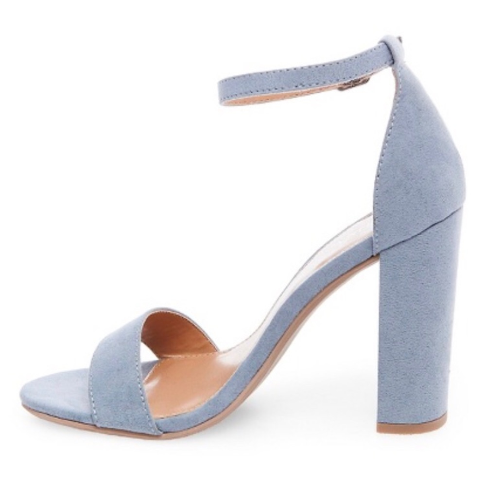 Block heel sandal pumps with ankle strap