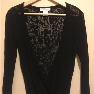 Black Lace Sweater