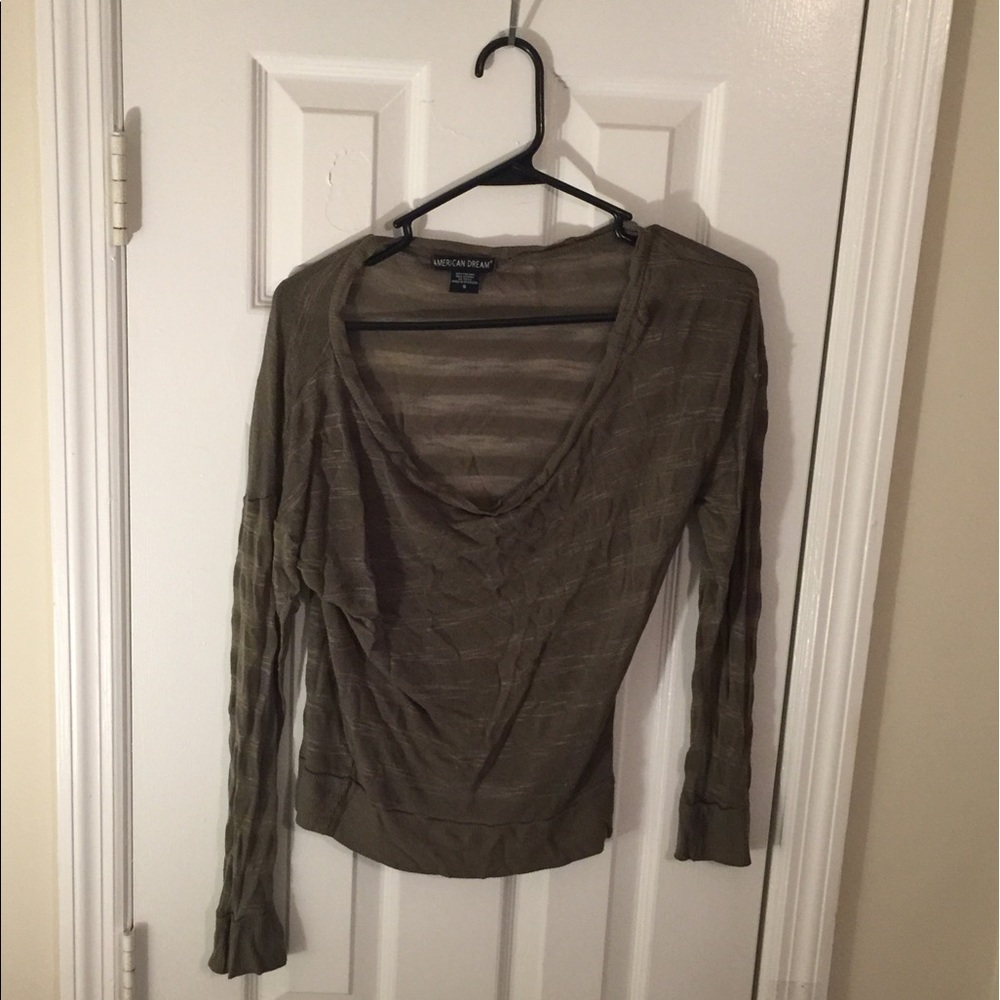 Green Off-the-Shoulder Top