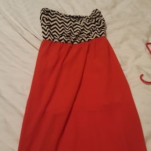 Chevron maxi dress