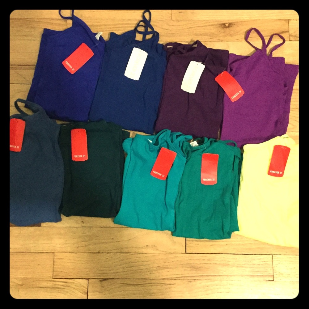 💓FOREVER 21 TANK TOP CAMI SET OF 9💓