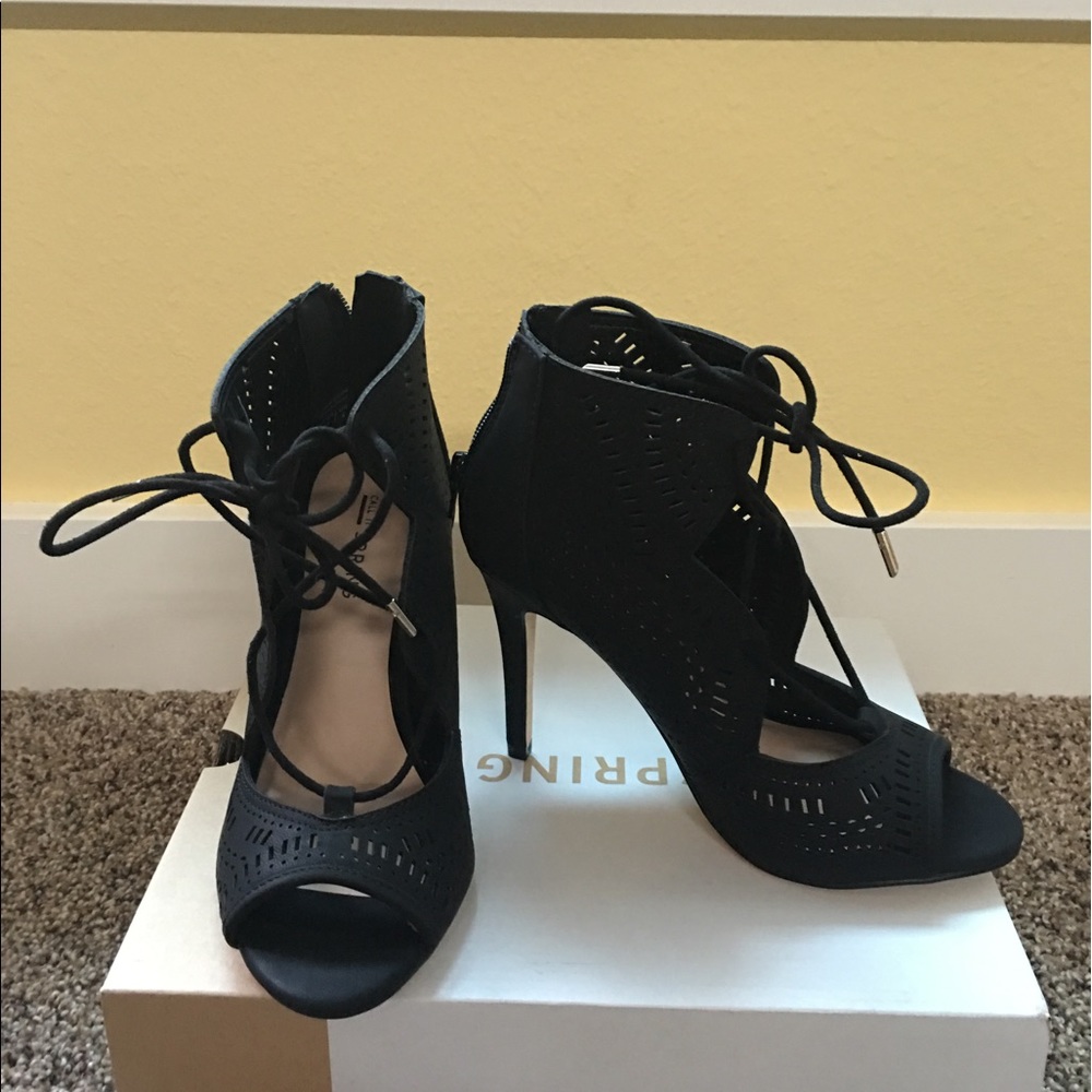 Call it Spring .Asoniel Peep-toe lace up sandals.