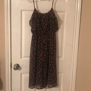 UrbanOutfitters Black Floral Jumpsuit size Small