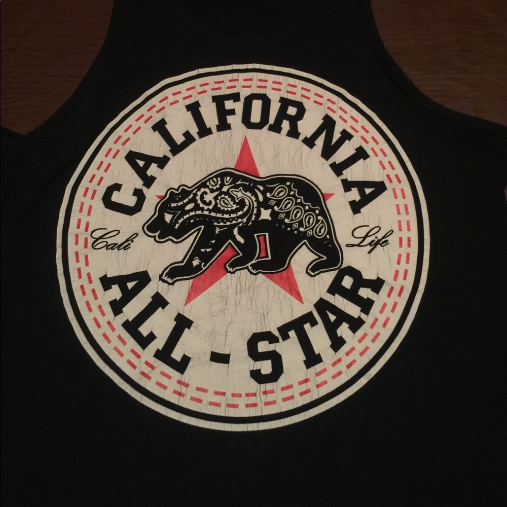 Sleeveless tank California bear bandana style