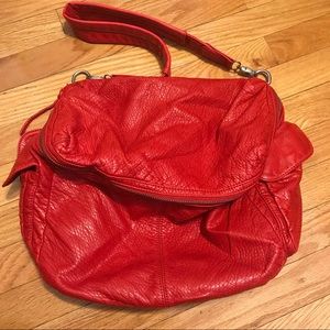 Red bucket purse