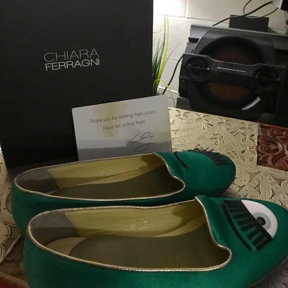 Authentic Chiara Ferragni Emerald Green Shoes,EUC - Picture 2 of 4