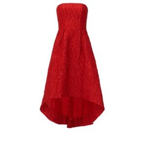 Monique Lhuillier Crinson Rose Gown