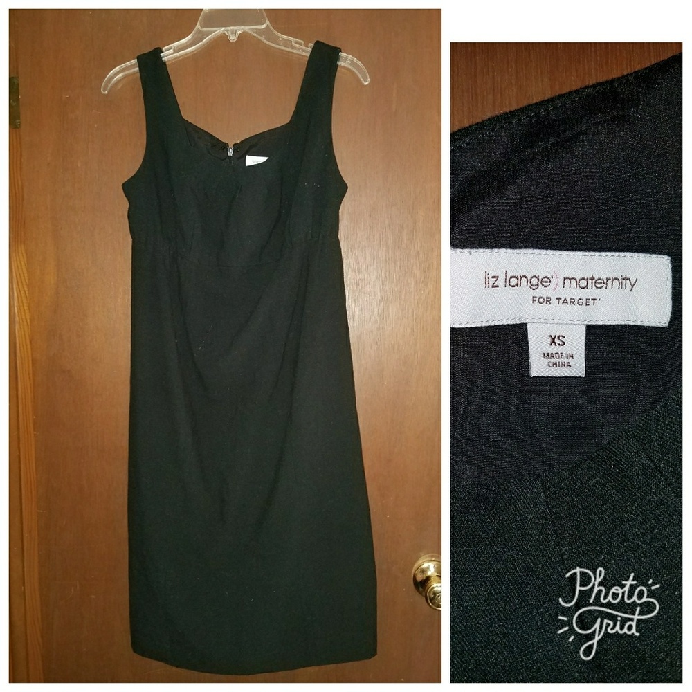 Black sleeveless maternity dress - XS