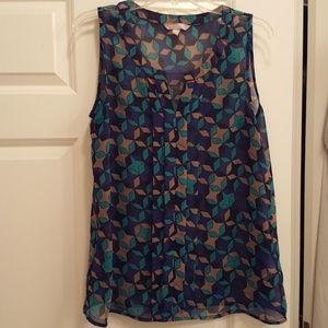 Banana Republic sheer sleeveless blouse