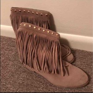 Michael Kors fringe ankle boots