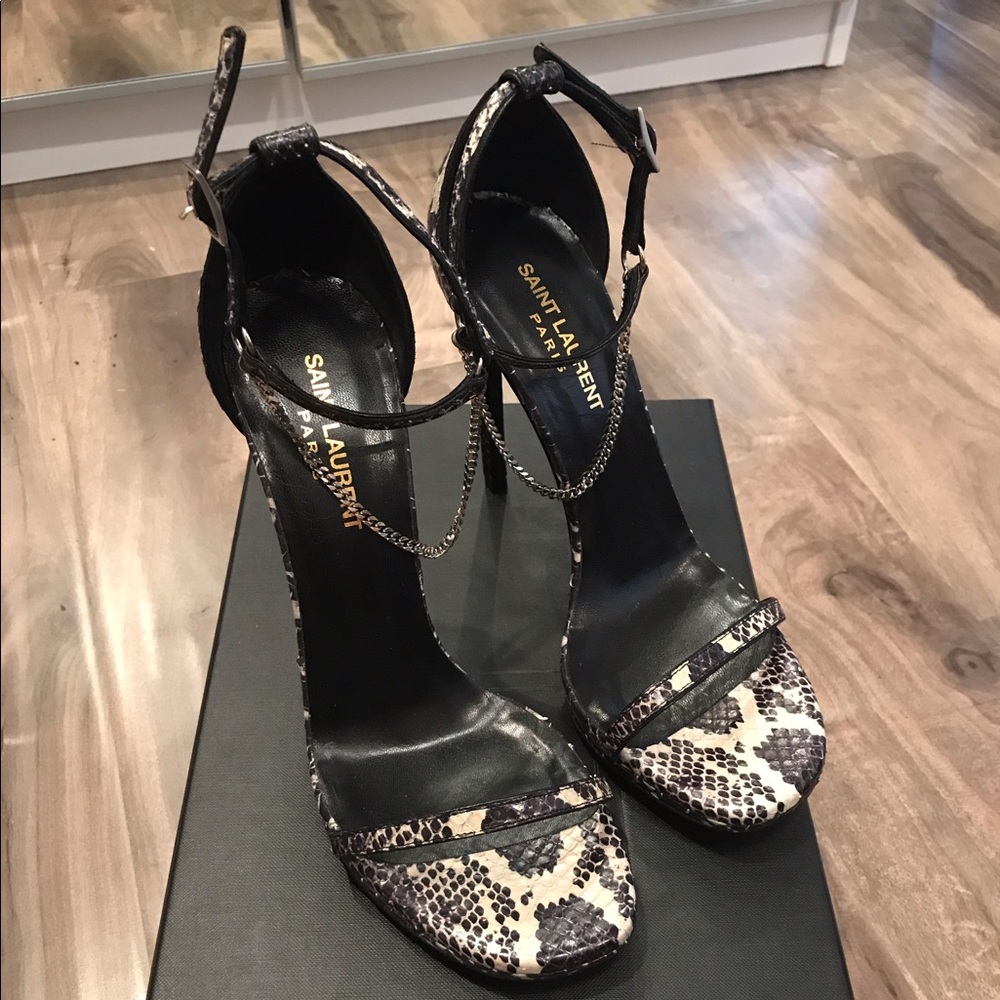 Genuine YSL Python Chained Heel
