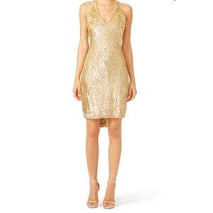 Gold beaded Naeem Khan Mykonos Dress